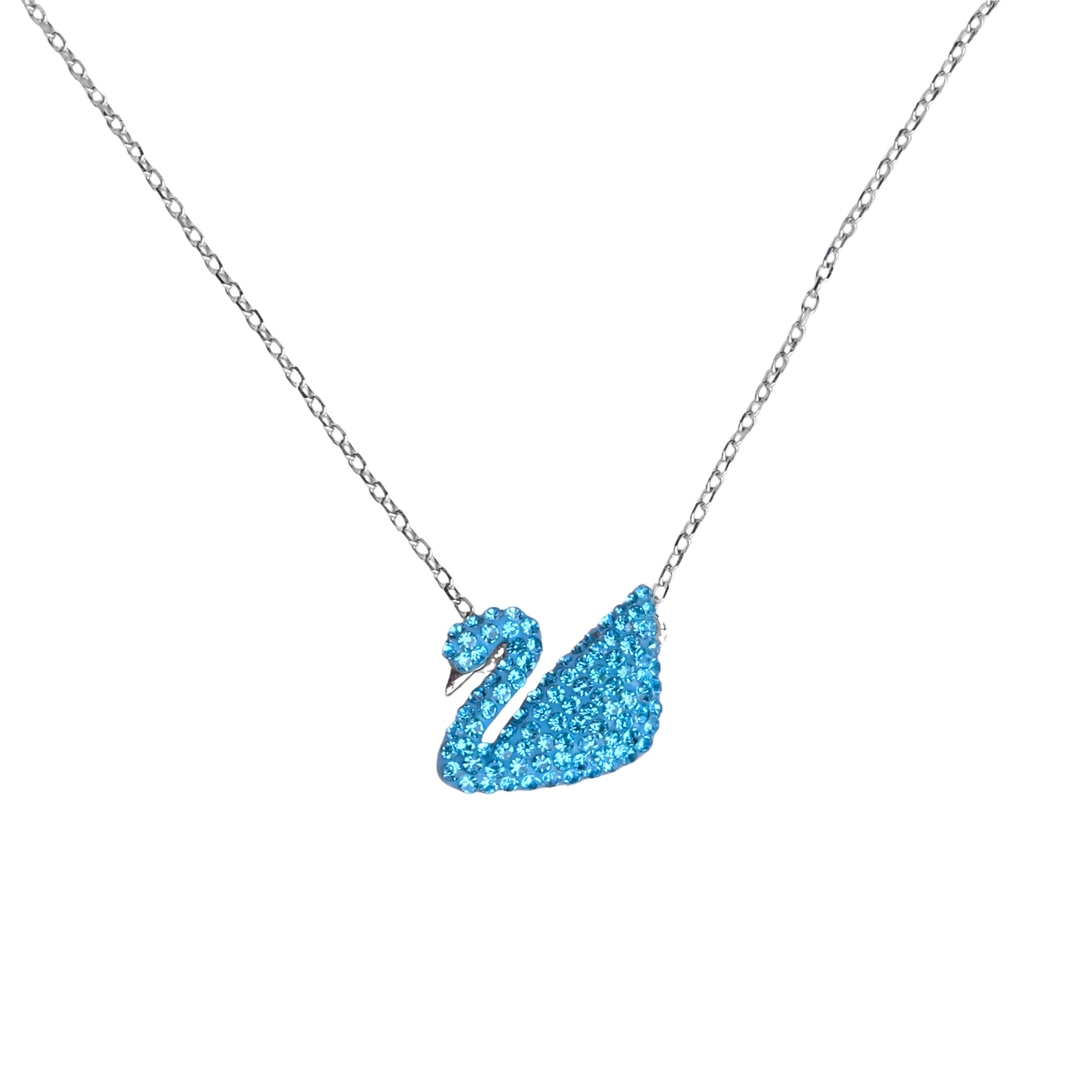Swan Blue Diamond Necklace 0