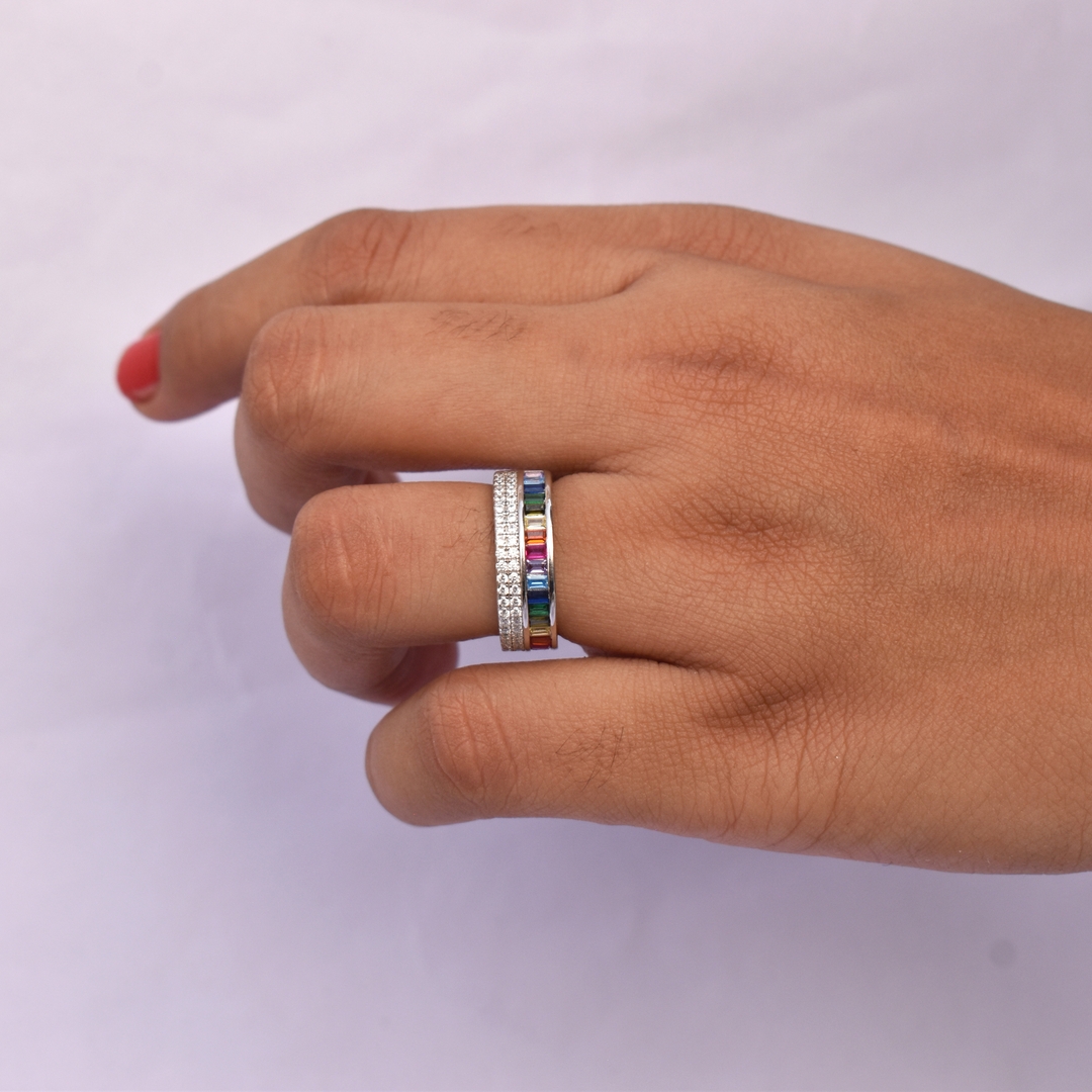 Rainbow Adjustable Ring for Women and Girl 1