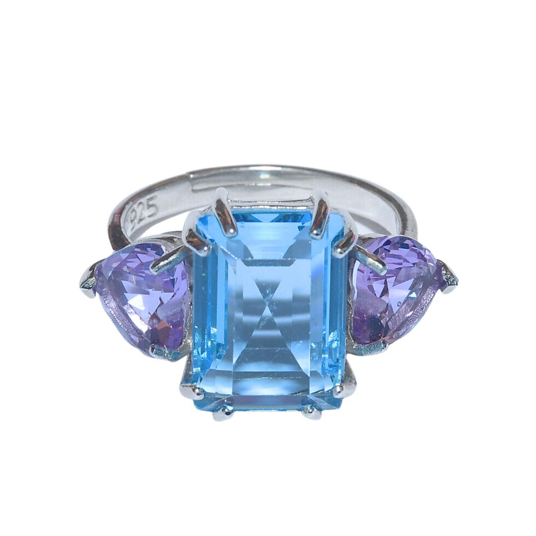 Purple Stone Adjustable Ring for Women and Girls 0