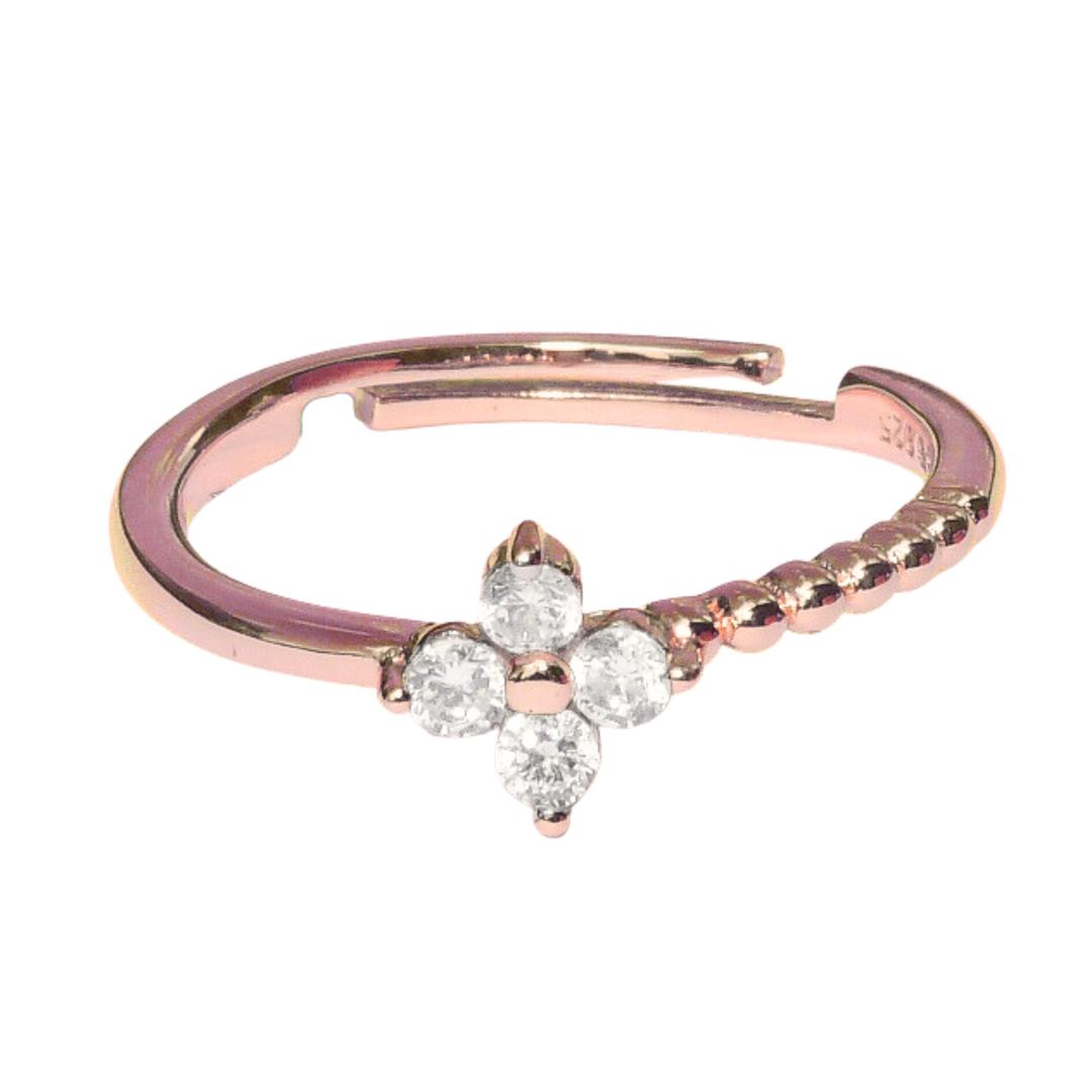 Rose Gold Cubic Zirconia Ball Ring for Women and Girls… 0