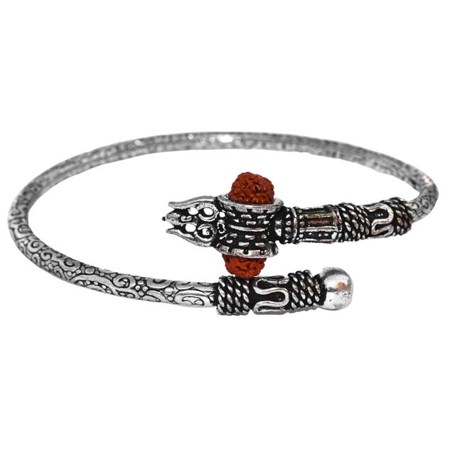Rudraksha Trishul Damroo Adjustable Bracelet