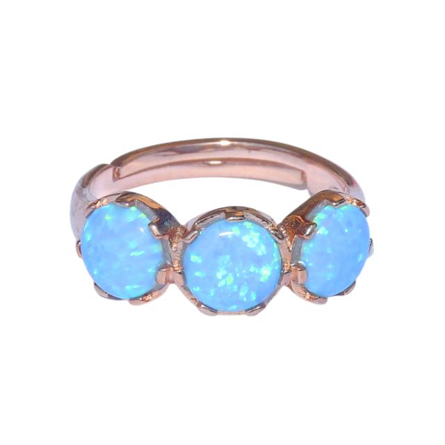 Firoza Stone Adjustable Ring for Women and Girls