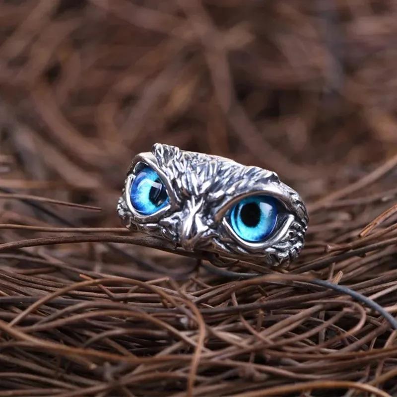 Owl Adjustable Ring for Men and Boys 4