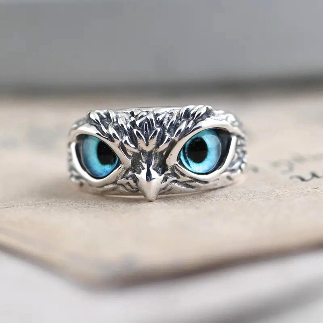Owl Adjustable Ring for Men and Boys 3