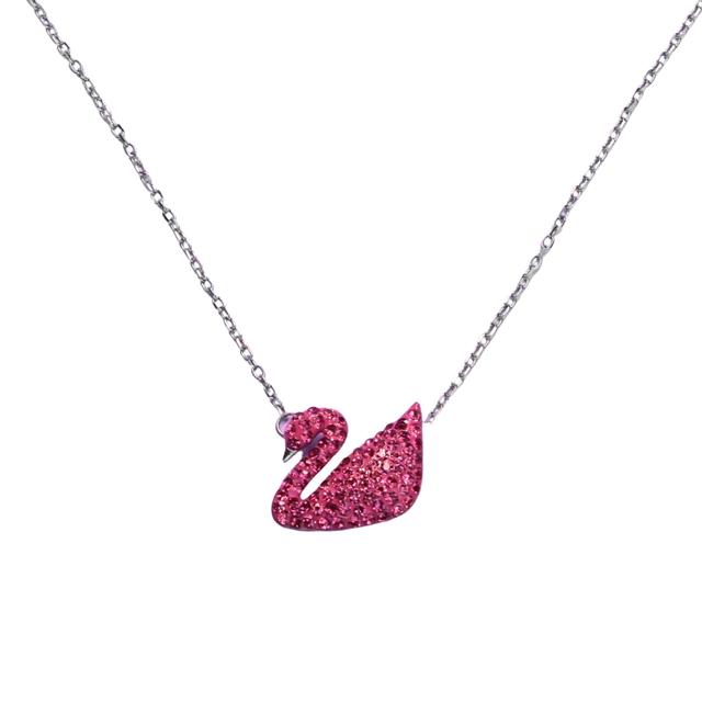 Swan Red Diamond Necklace