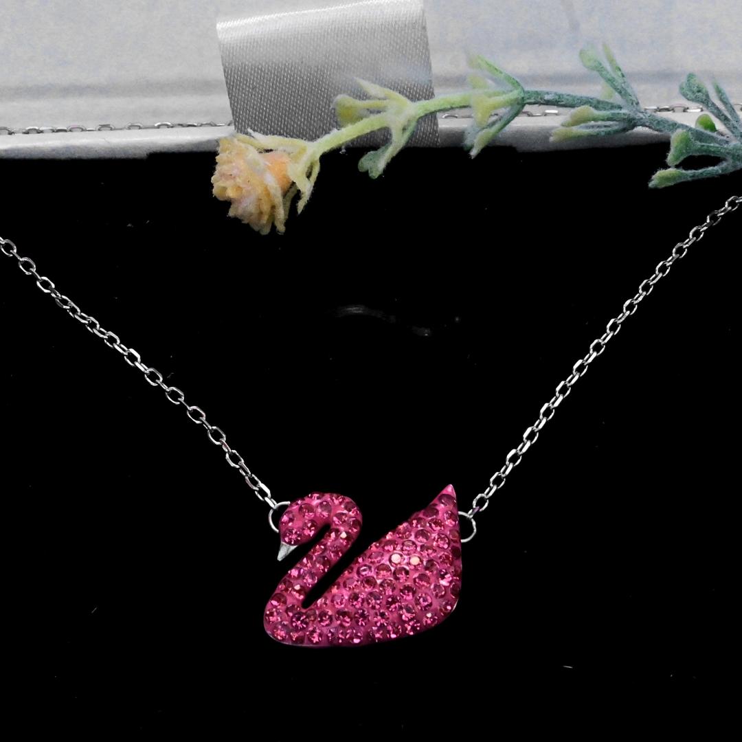 Swan Red Diamond Necklace 1