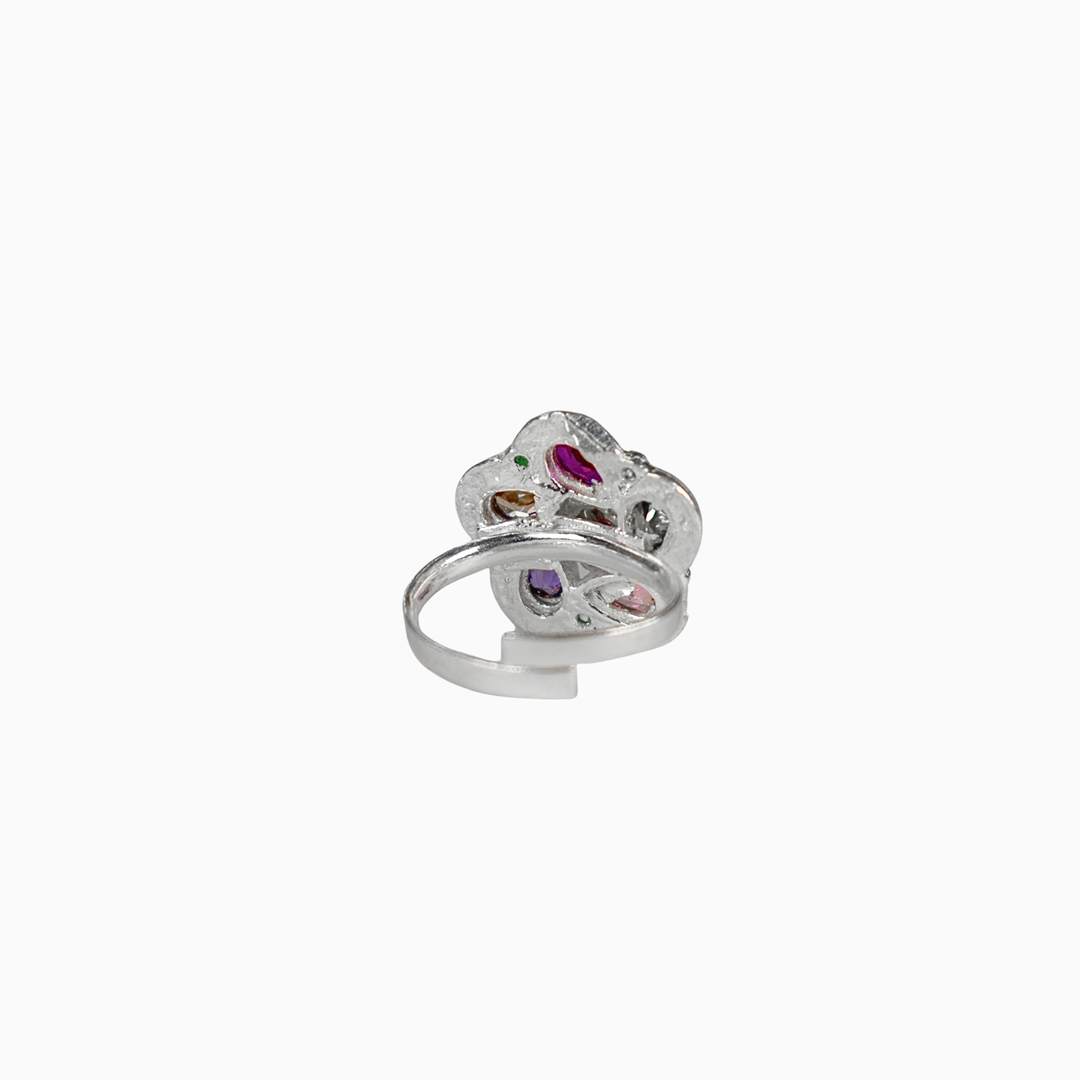 Silver Stone Toe Ring 2