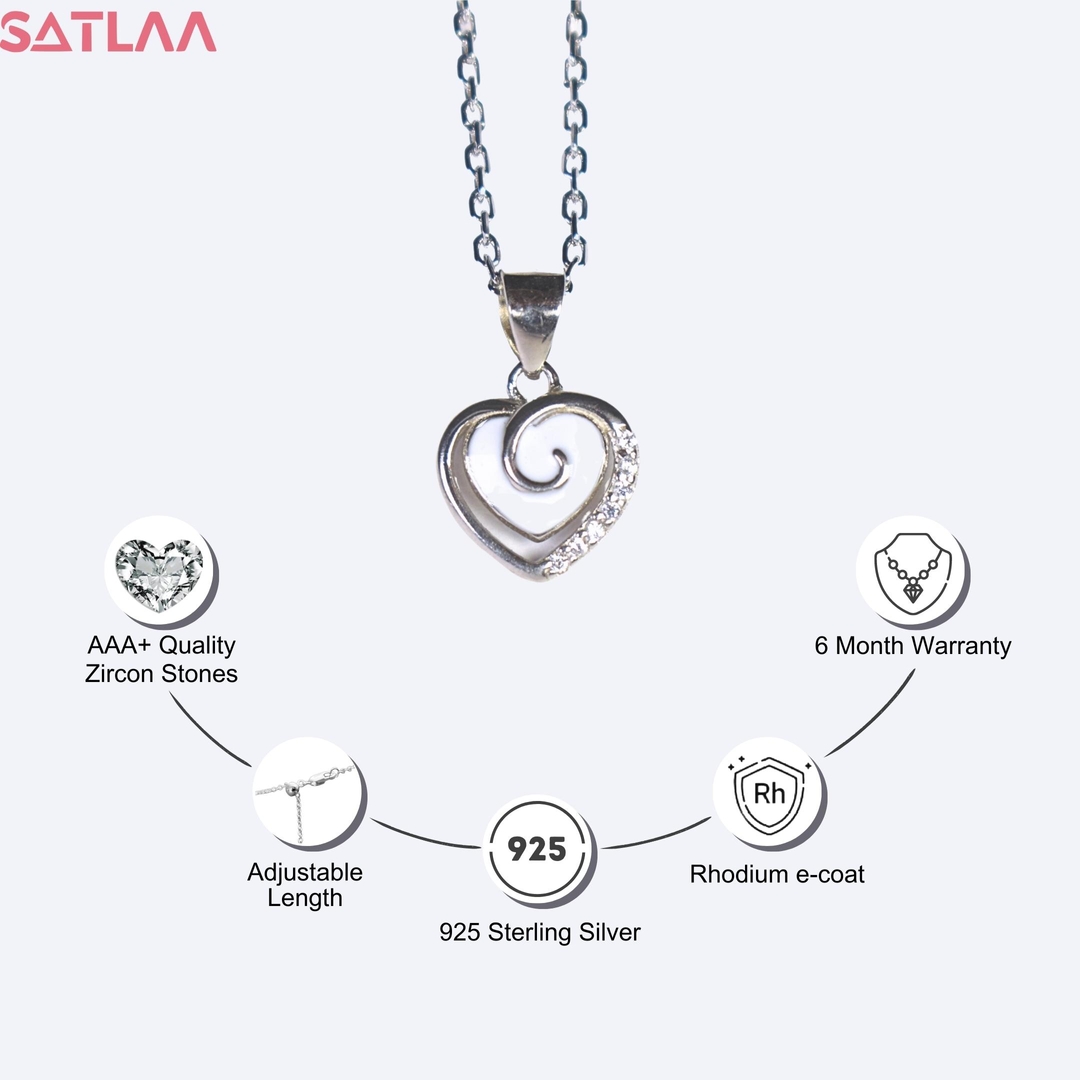 Silver Heart Pendant Set 3