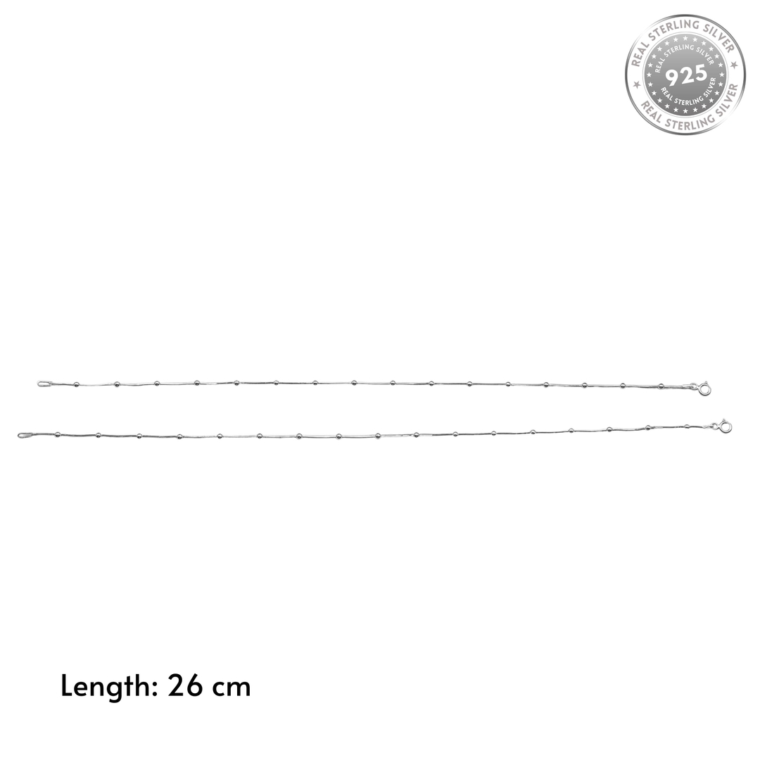 Minimal Ball Chain Anklet For Women & Girls 4