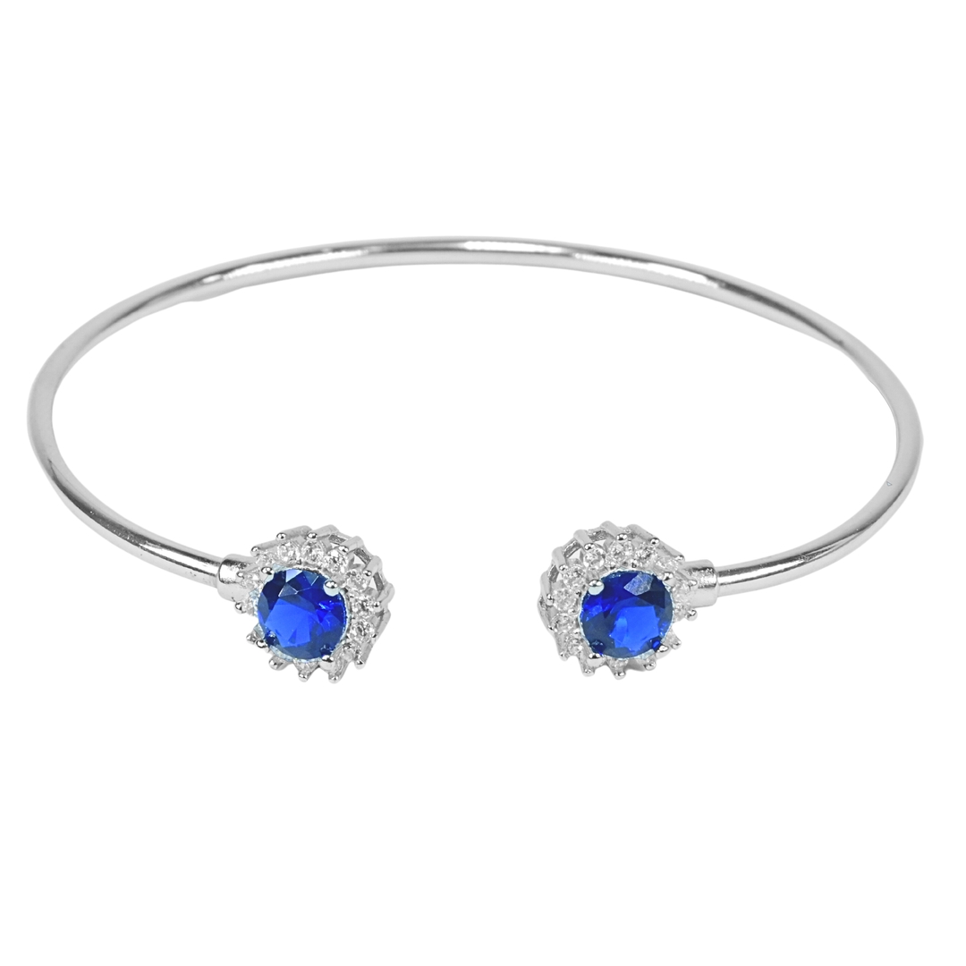 Sapphire Bangle Bracelet For Women & Girls 0