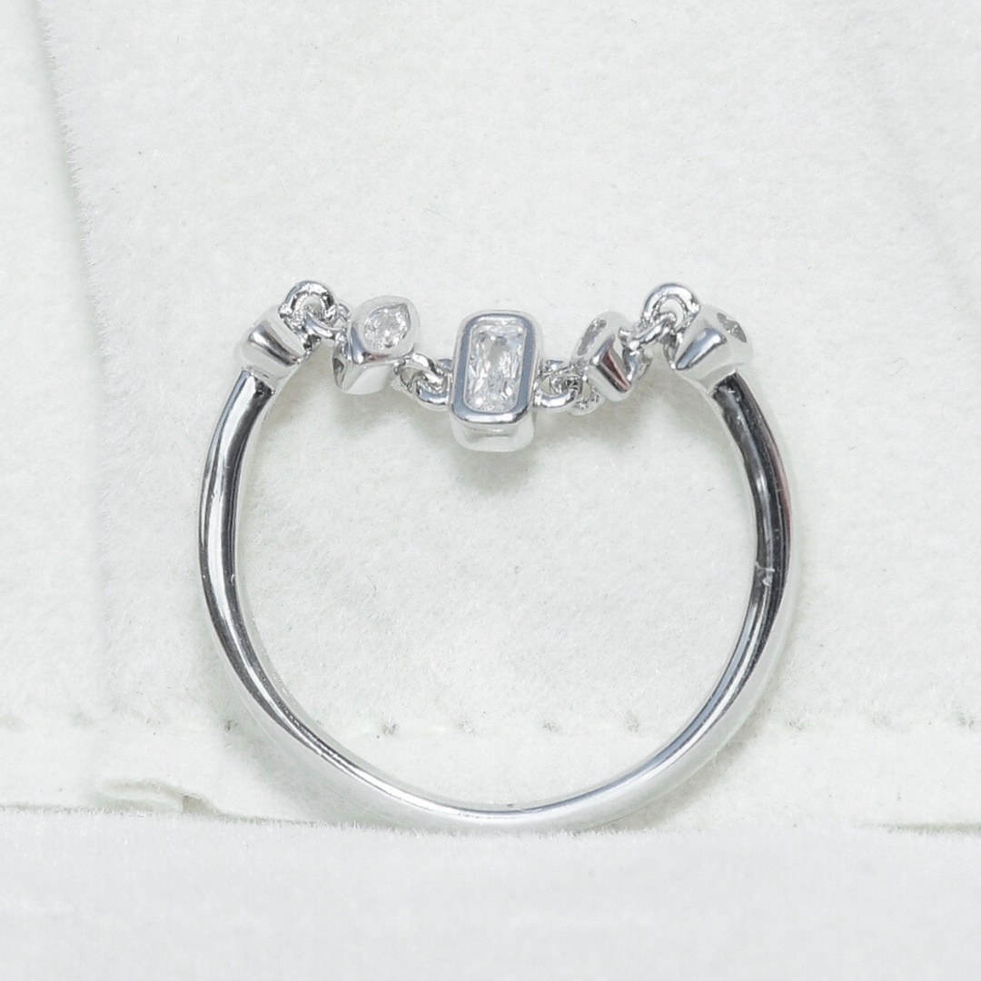 Chain Style CZ Ring for Women and Girls 3