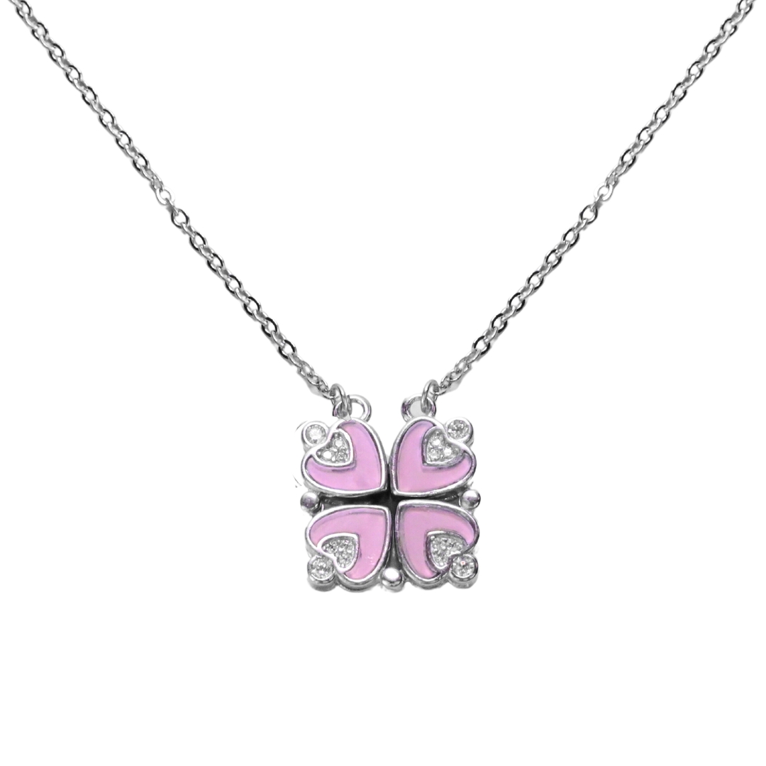 Heart Clover Pendant Necklace 0