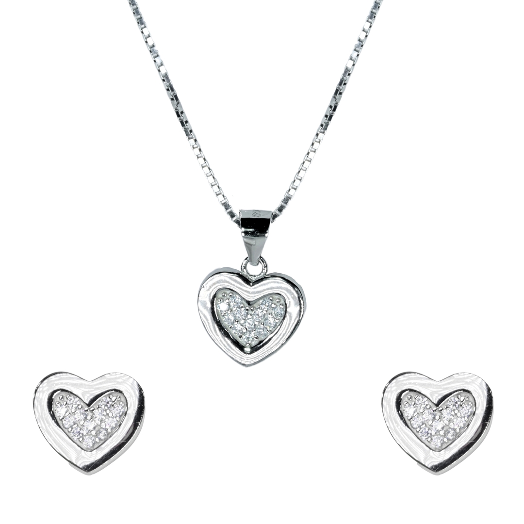 Silver Jewellery Set(Pendant Earring Set) 0