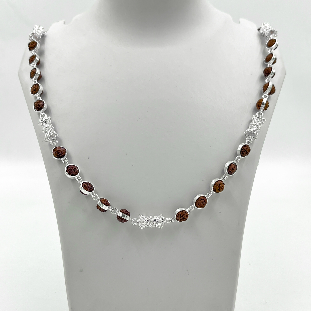 Silver Rudraksha Chain for Men 1