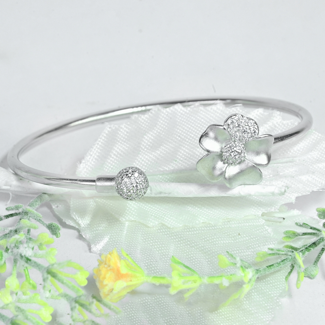 Flower Bangle Bracelet For Women & Girls 3