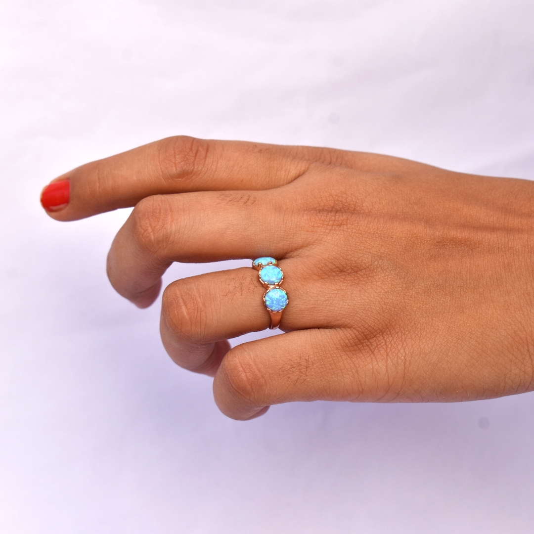 Firoza Stone Adjustable Ring for Women and Girls 1