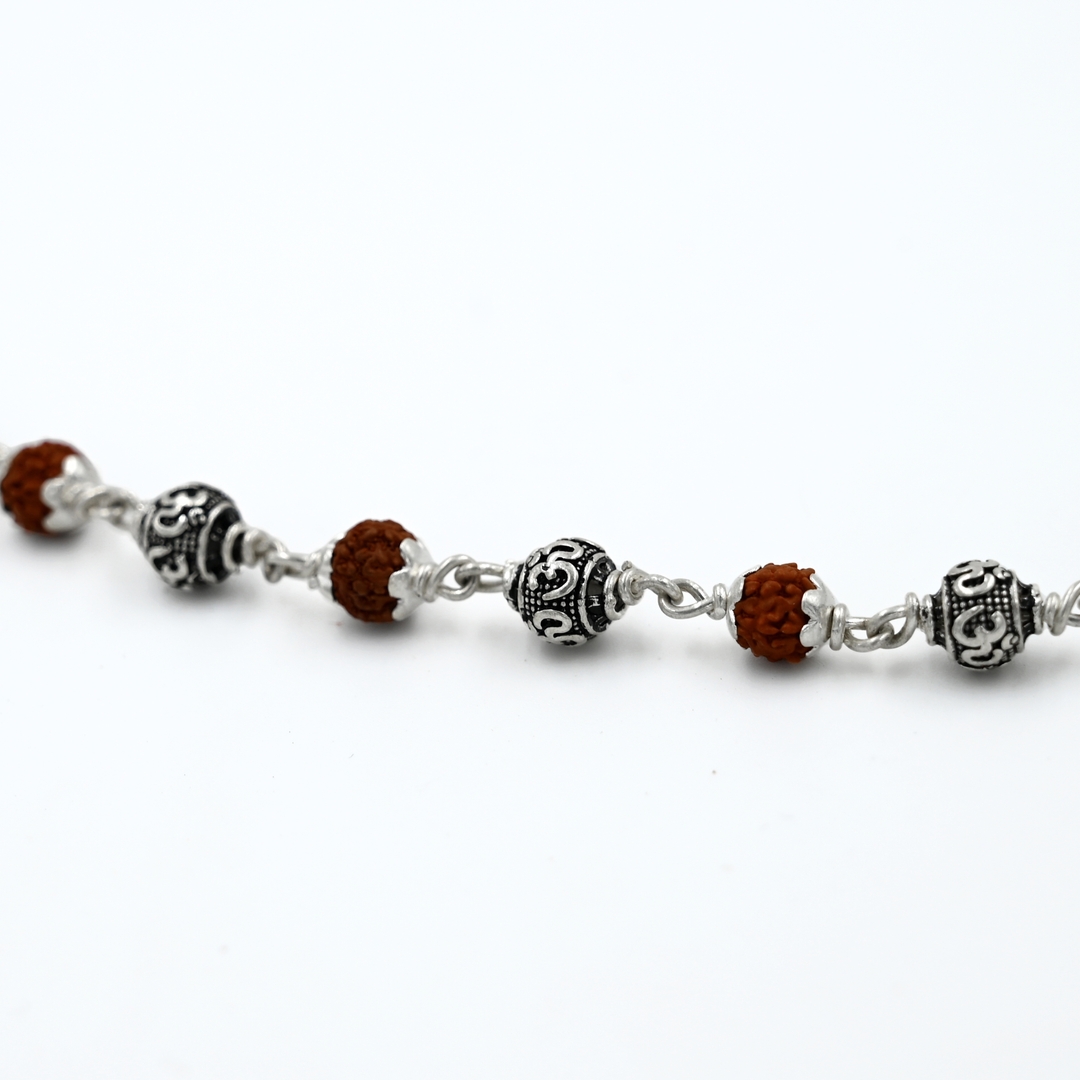 Silver Rudraksha Mala for Mens 4