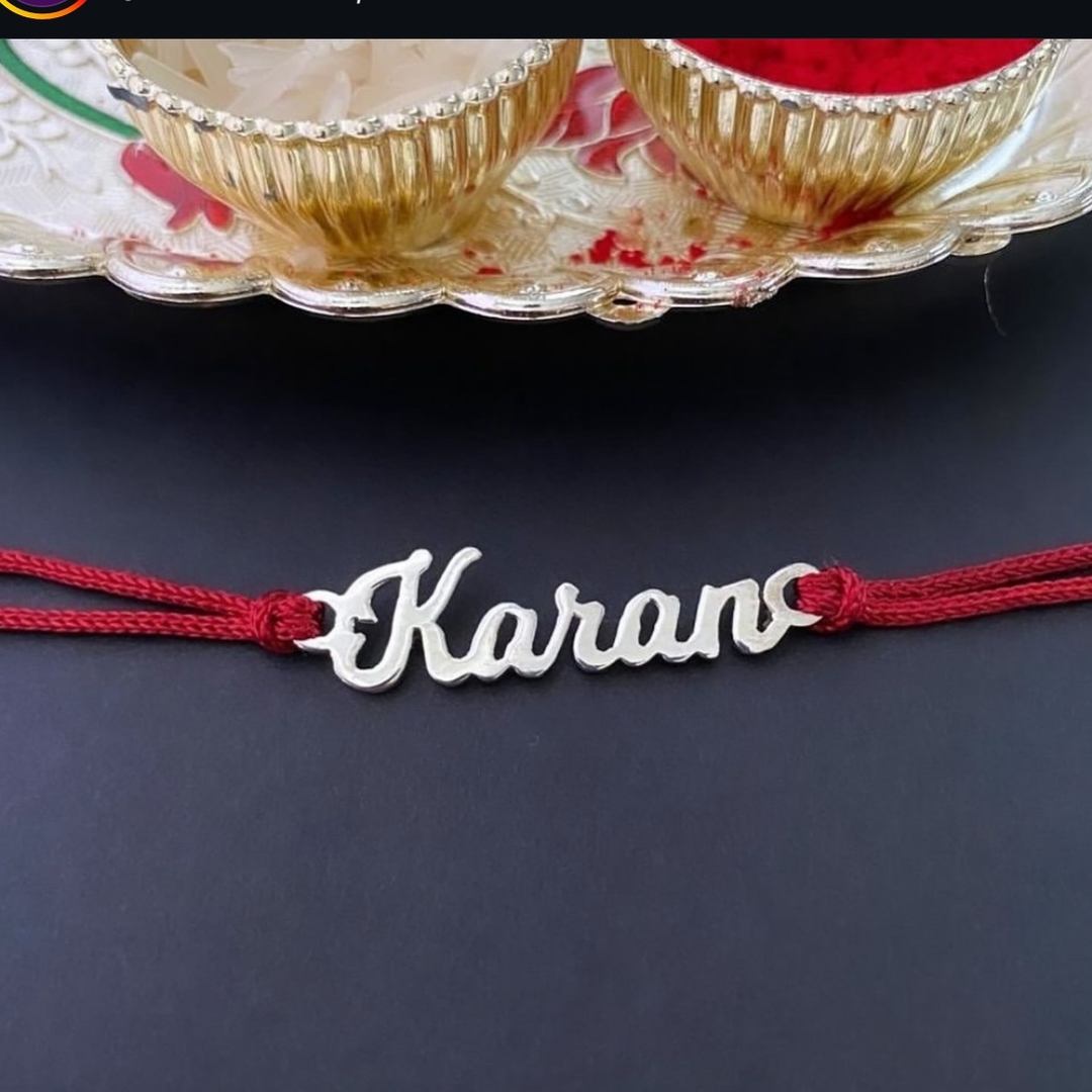 Personalised Silver Name Rakhi 0