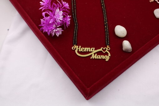 Personalised Silver Infinity Couple Name Mangalsutra 1