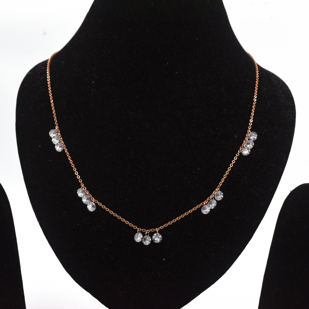 Silver Chic Rose Gold Necklace 1