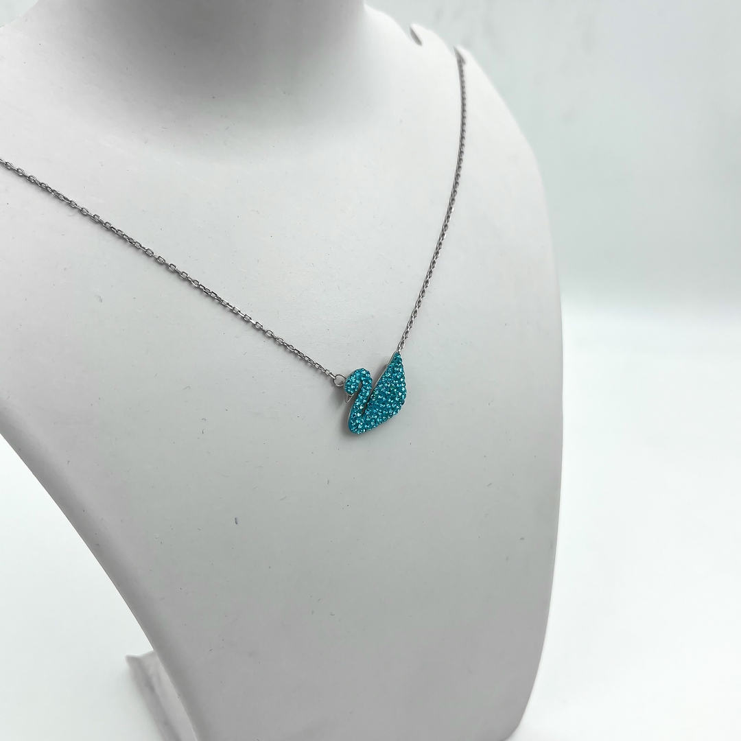 Swan Blue Diamond Necklace 2