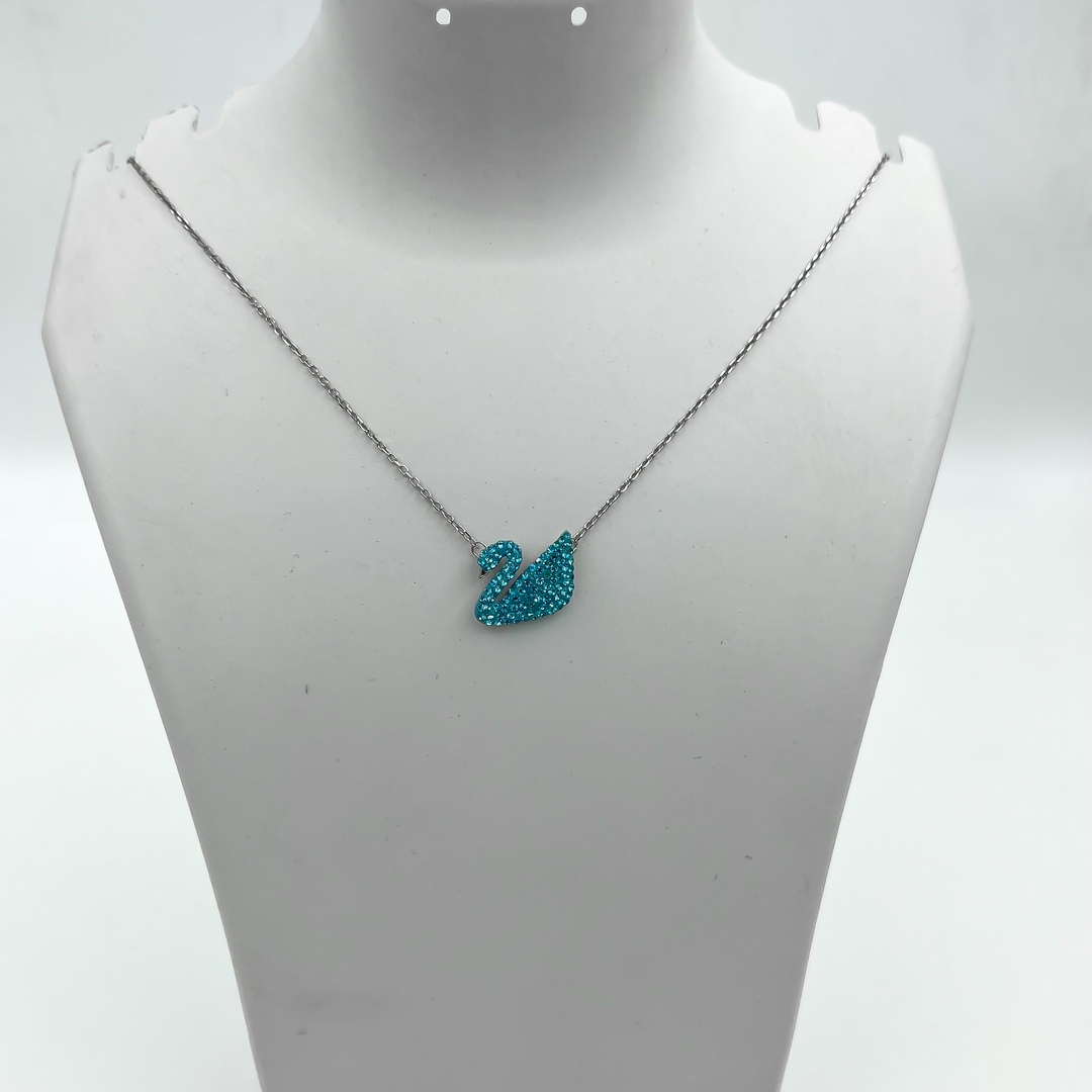 Swan Blue Diamond Necklace 1