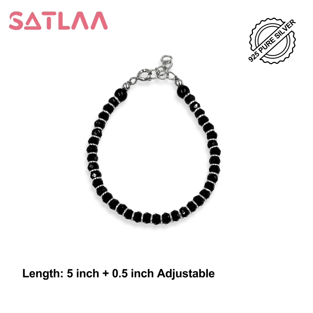 Silver Black Beads Baby Najriya Bracelet 3