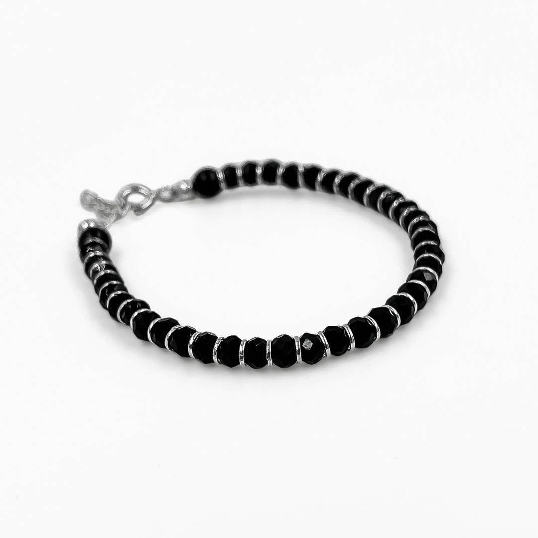 Silver Black Beads Baby Najriya Bracelet 1