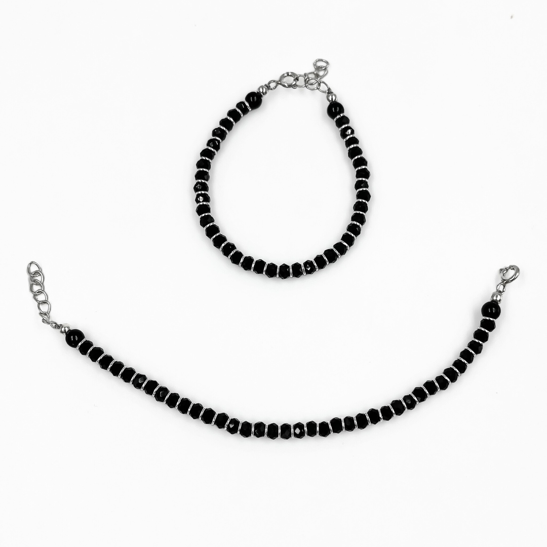 Silver Black Beads Baby Najriya Bracelet 2