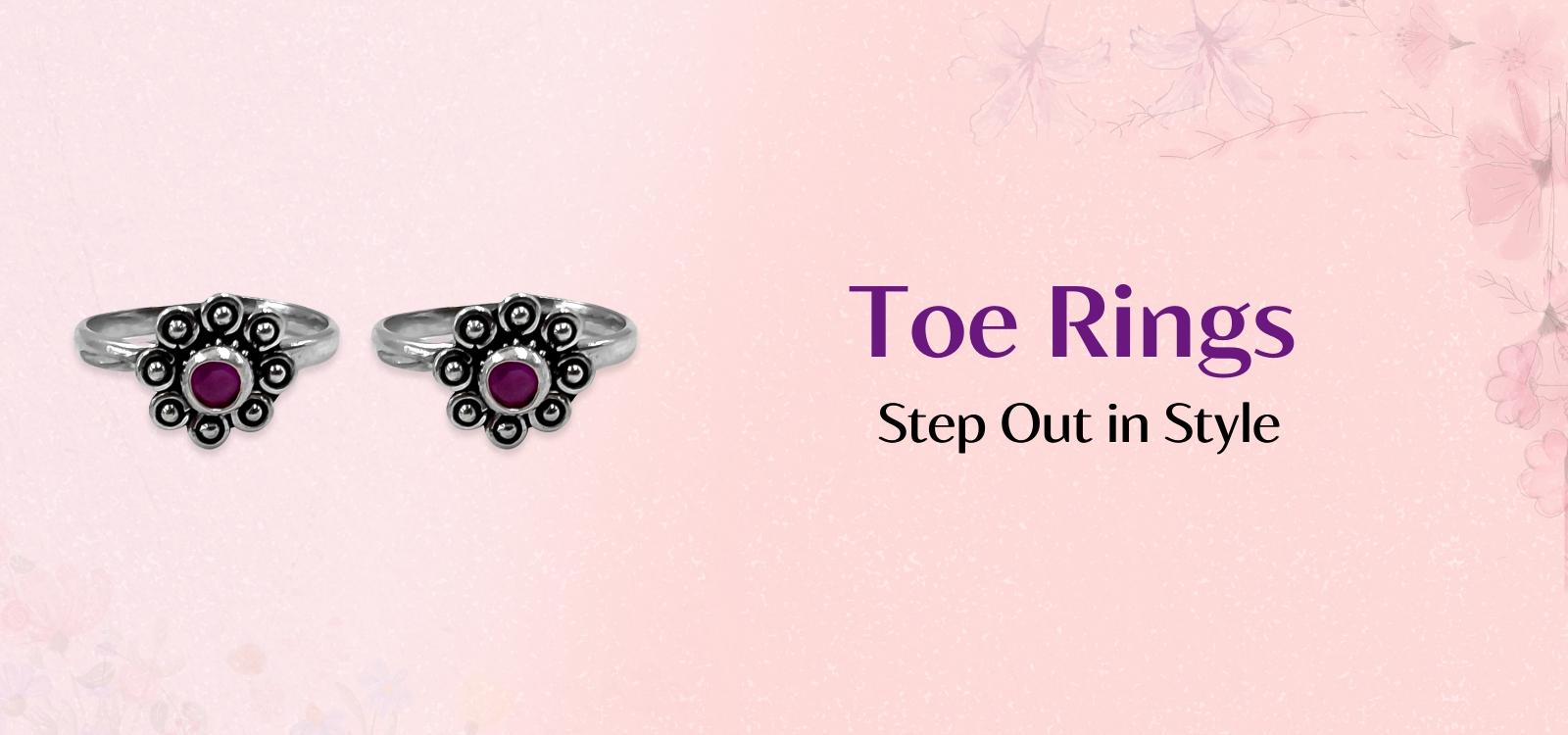 Stylish Silver Toe Rings - A Touch of Elegance for Your Feet | Satlaa