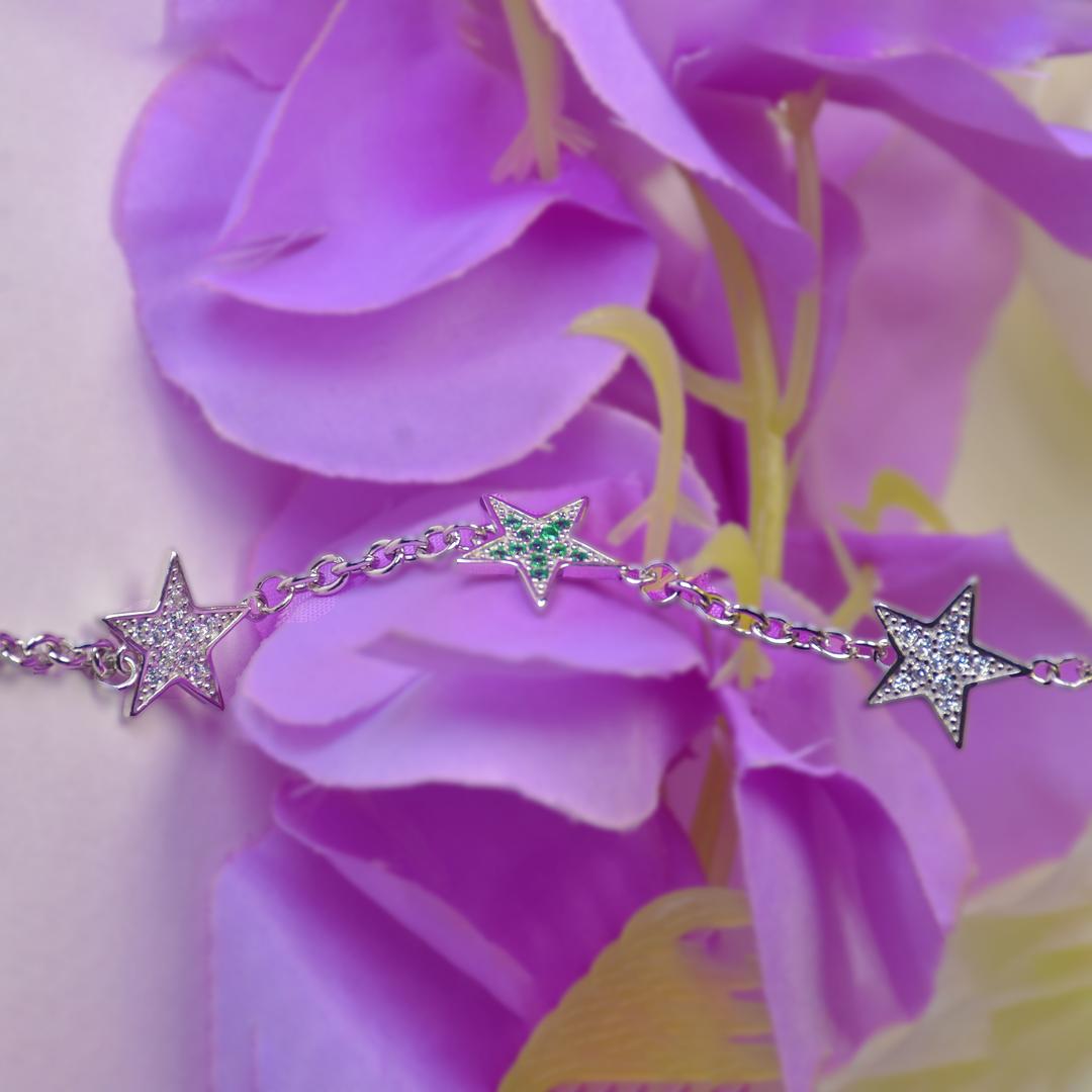 Silver Shining Star Bracelet 1