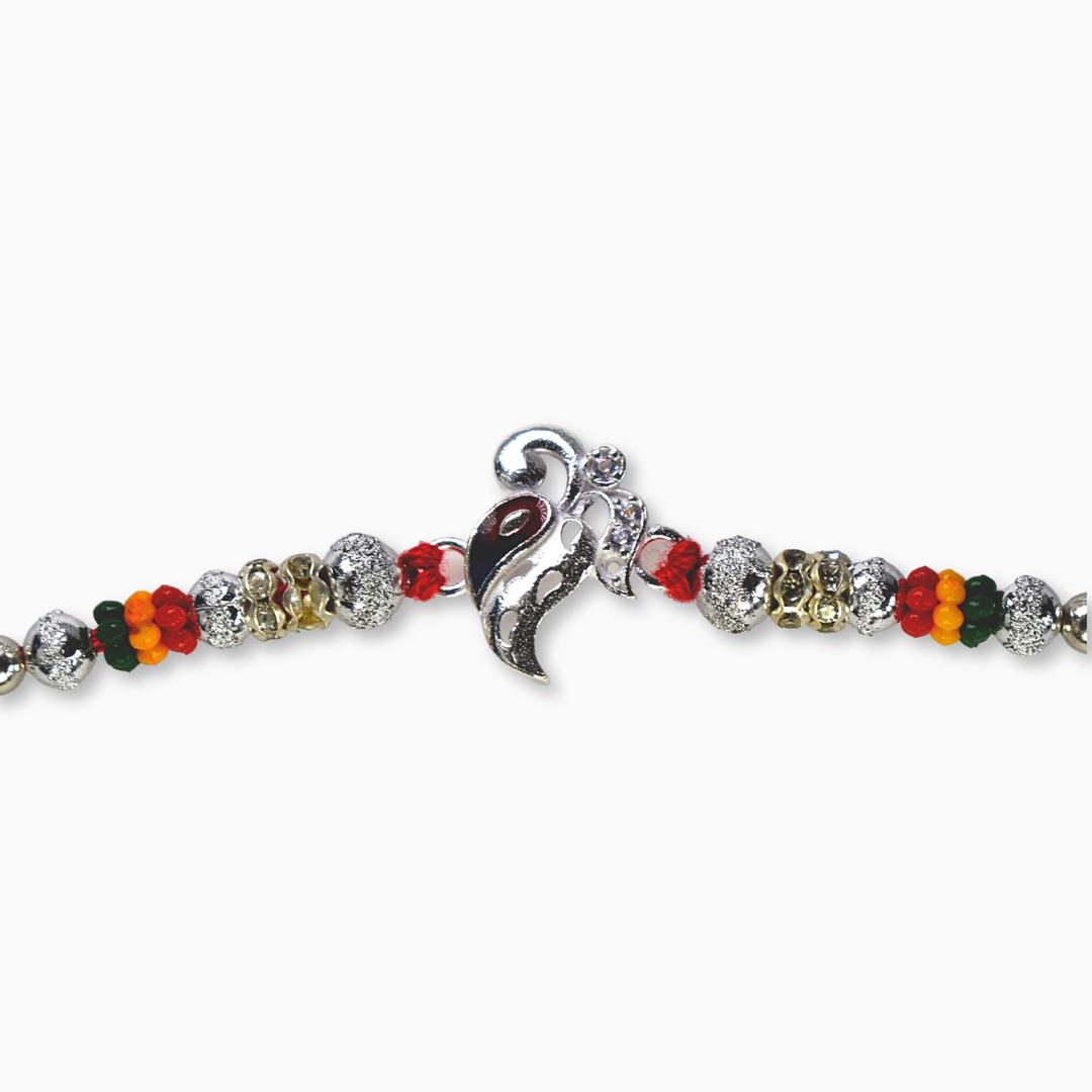 Oxidised Silver Ganesha Rakhi 0