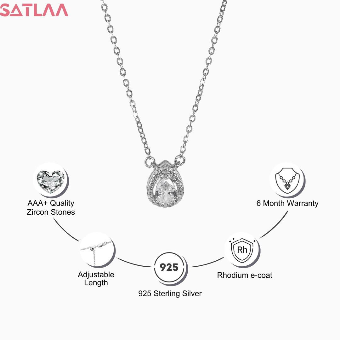 Silver Solitaire Pendant Set 3