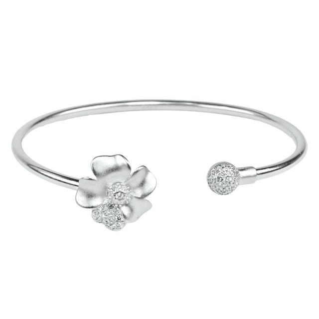 Flower Bangle Bracelet For Women & Girls