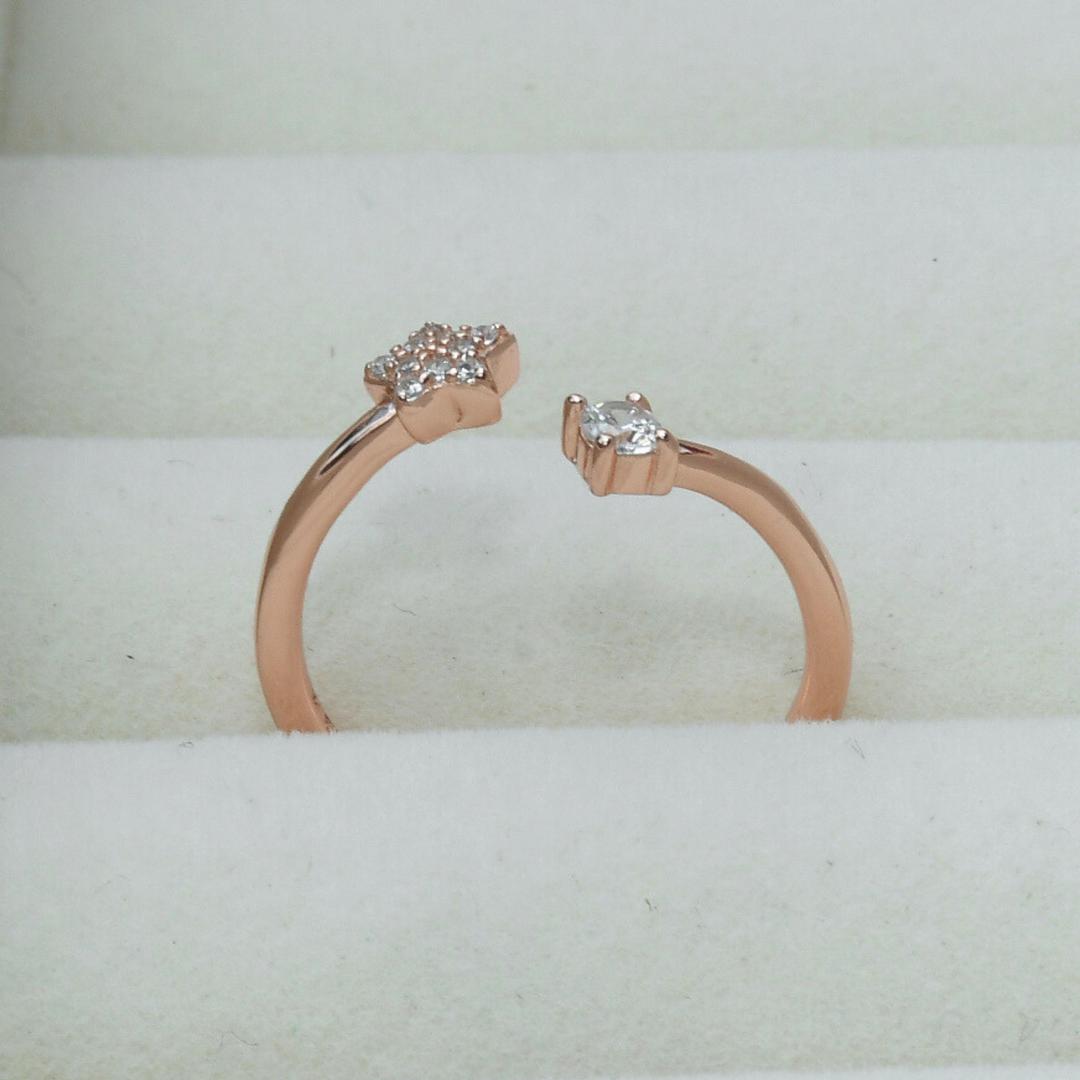 Star Rose Gold CZ Diamond Ring for Women and Girls 1