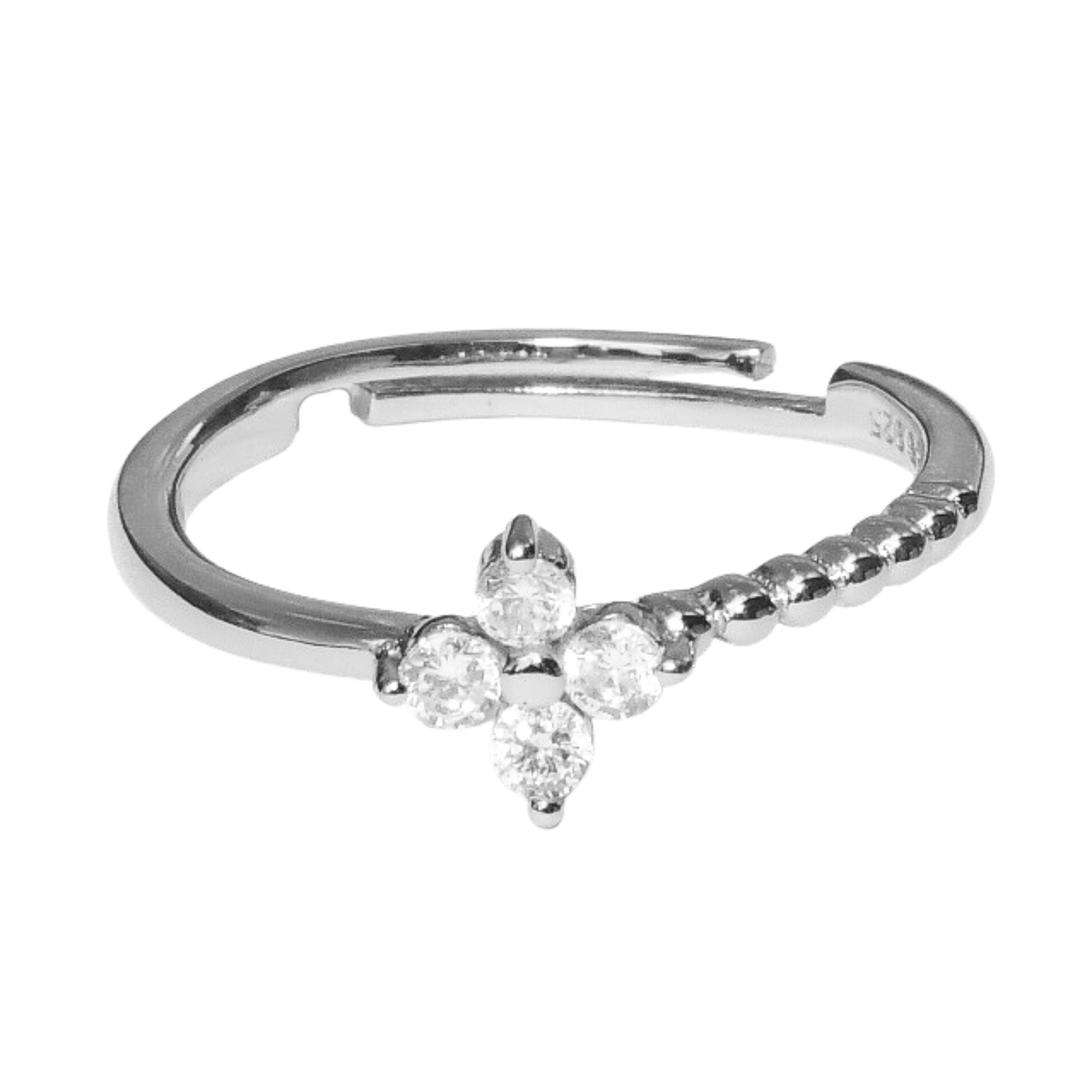 Cubic Zirconia Ball Ring 0