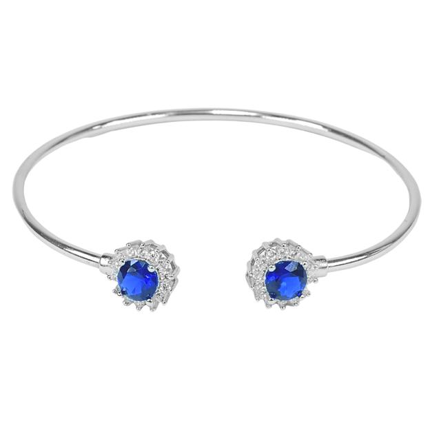 Sapphire Bangle Bracelet For Women & Girls