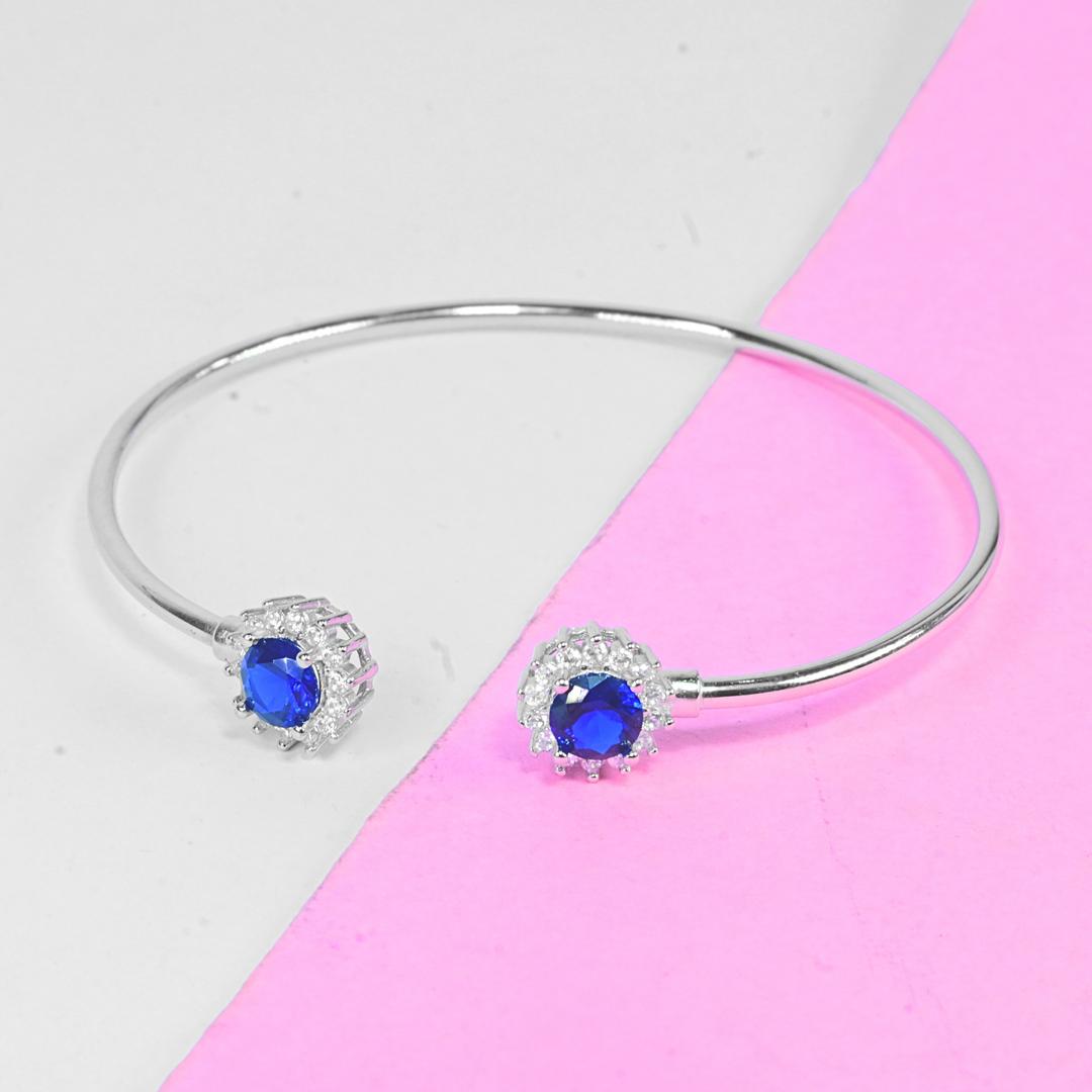 Sapphire Bangle Bracelet For Women & Girls 2