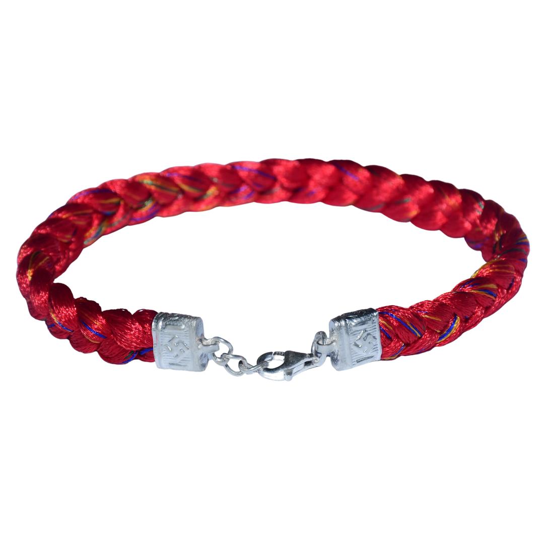 Red String Braided Bracelet For Men & Boys (Red) 0