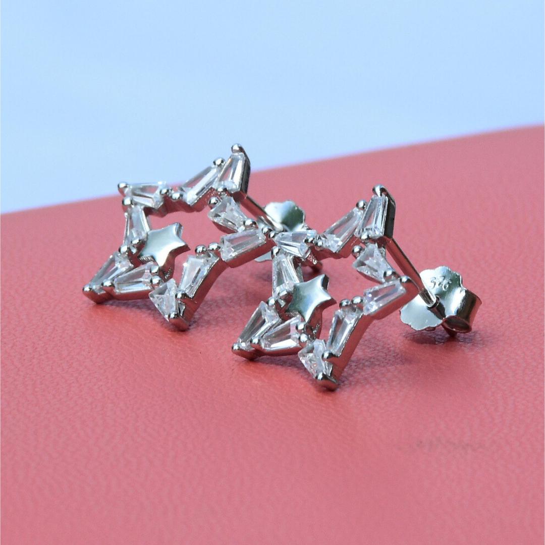 Diamond Star Stud Earrings 1