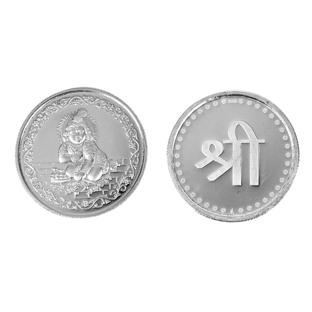 Silver Krishna 10G Coin 0