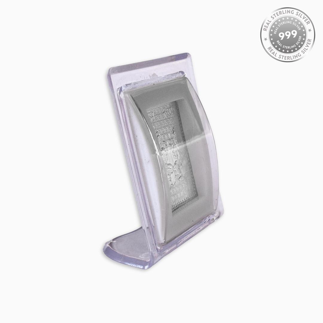 Sleek 925 Sterling Silver Laxmi-Ganesh Plaque - Modern Spiritual Decor with Frame - Ideal for Puja and Gifting - 6.5x7 CM 1