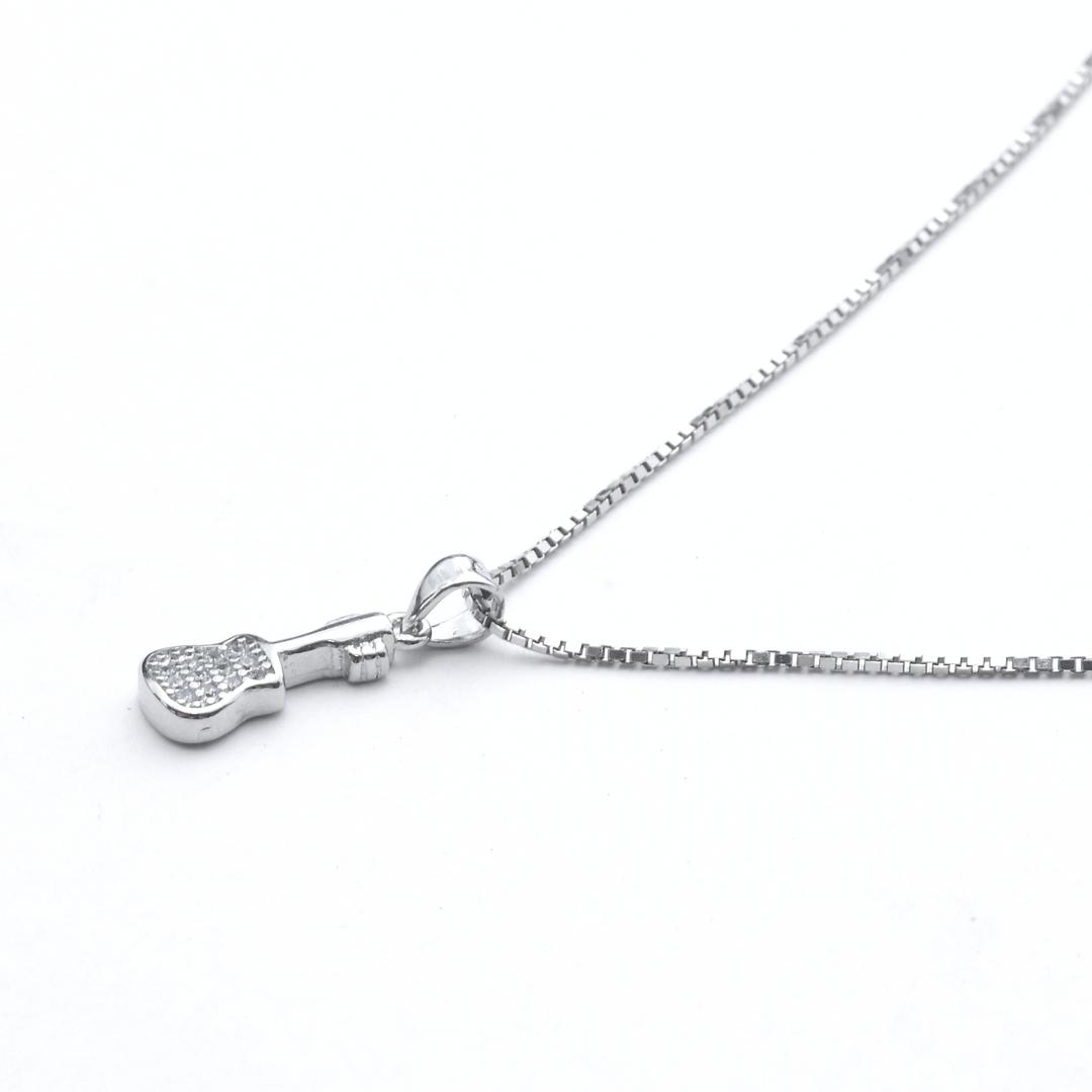 925 Silver Guitar Music Locket Pendant with Box Chain for Women and Girls 1