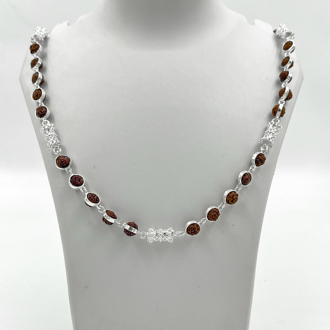 Silver Rudraksha Chain for Men 1