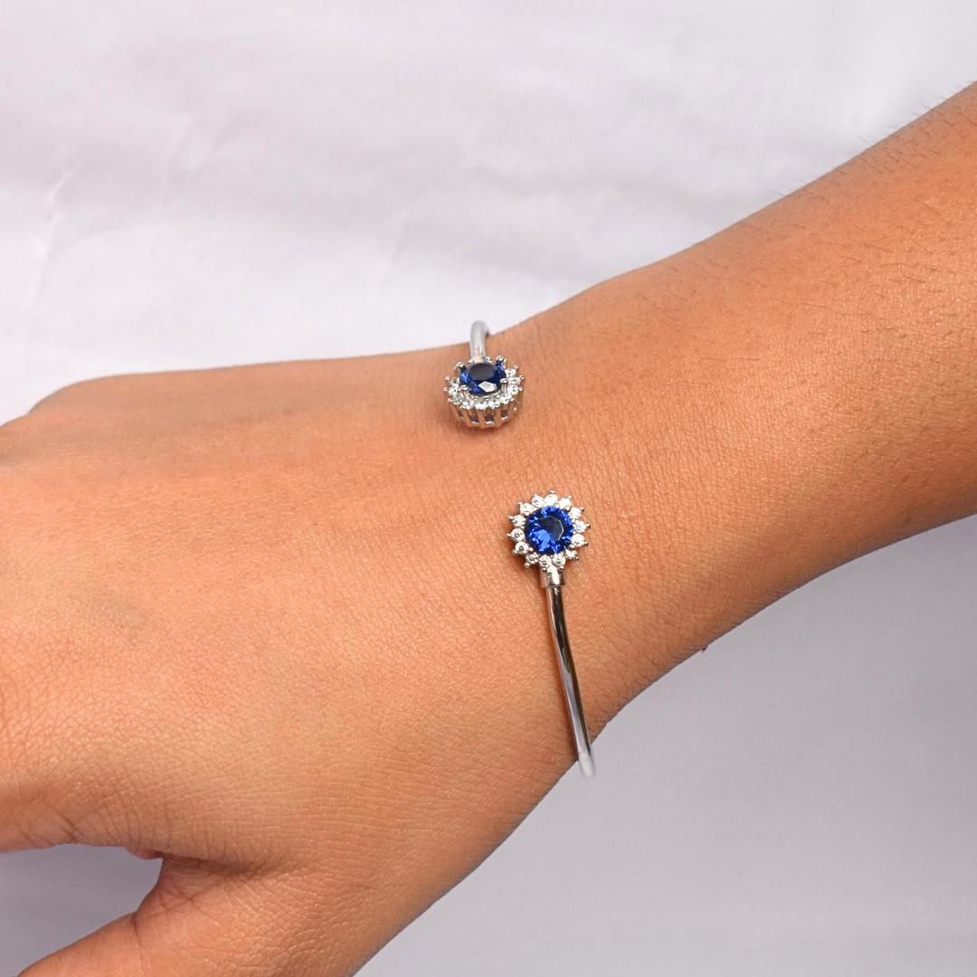 Sapphire Bangle Bracelet For Women & Girls 1