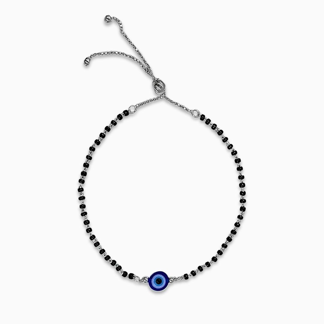 Silver Evil Eye Nazariya Bracelet for Girls and Women 0