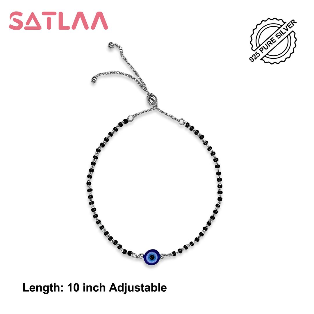 Silver Evil Eye Nazariya Bracelet for Girls and Women 3