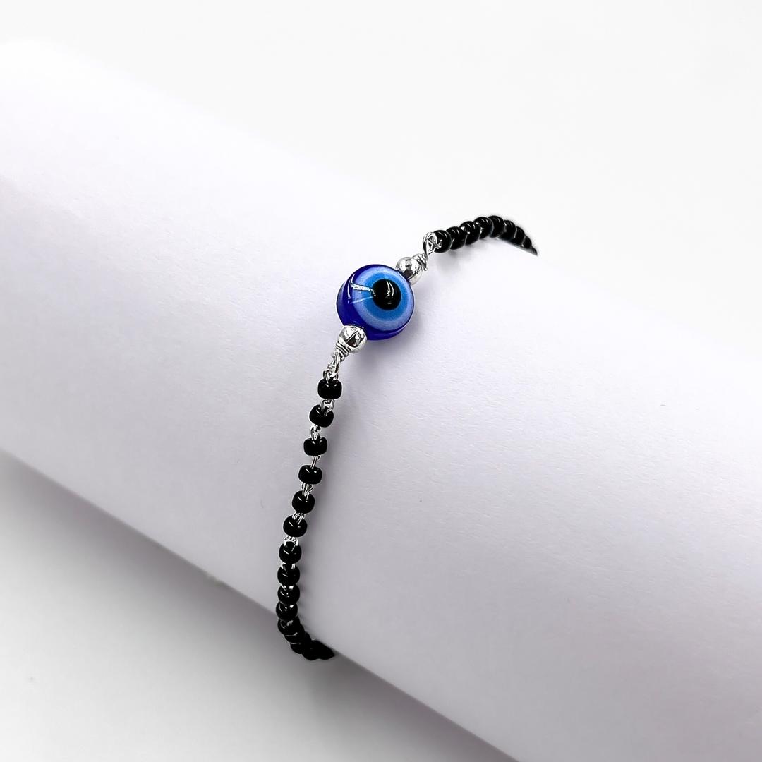 Silver Evil Eye Nazariya Bracelet for Girls and Women 2