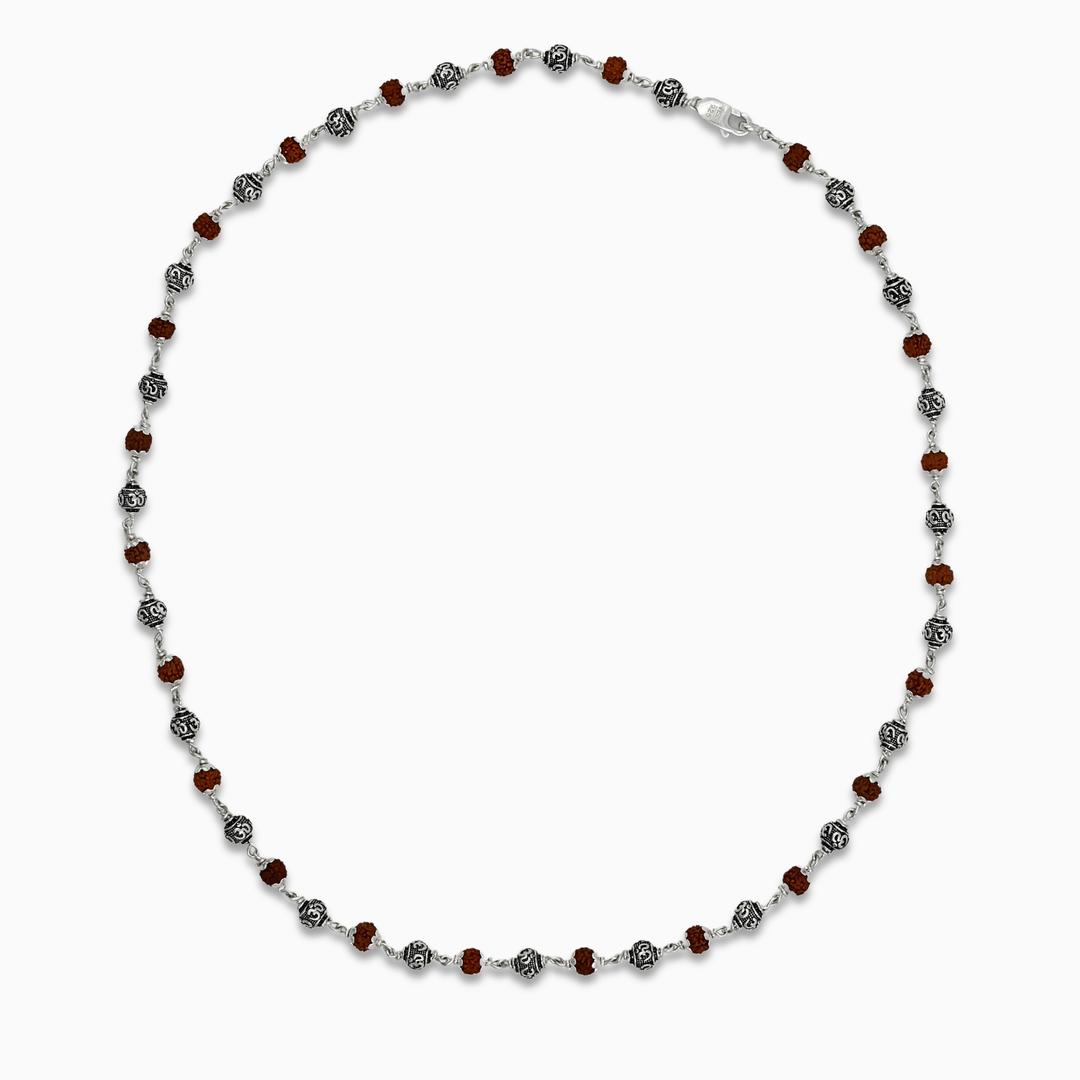 Silver Rudraksha Mala for Mens 0