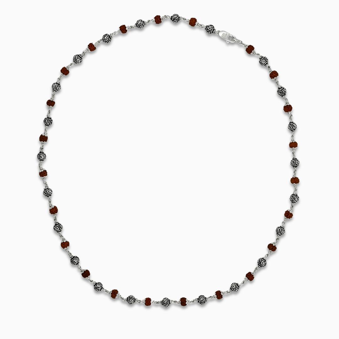 Silver Rudraksha Mala for Mens 0